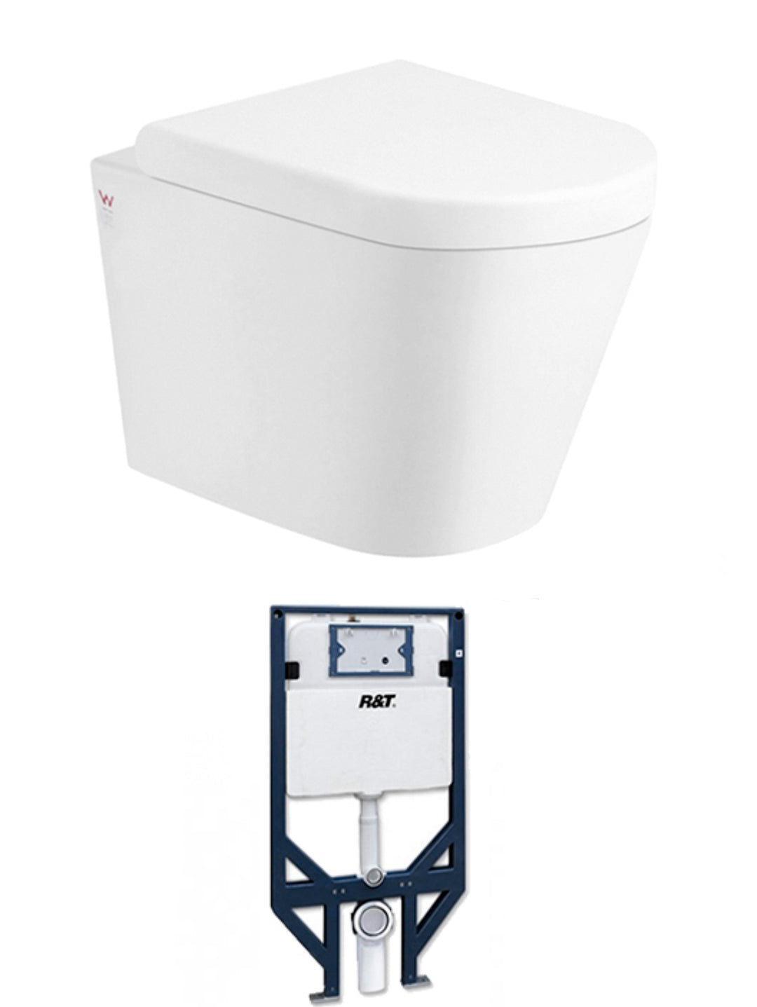 Alzano WH Rimless Pan R&T Cistern Only (Button Order Separately) IAWHPPK-NP