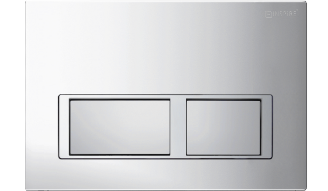 G3004112 R&T Dual Flush Plate Square Chrome IS28