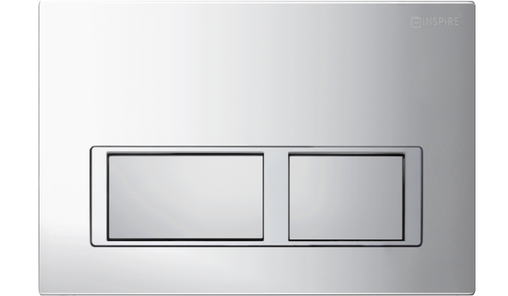 G3004112 R&T Dual Flush Plate Square Chrome IS28