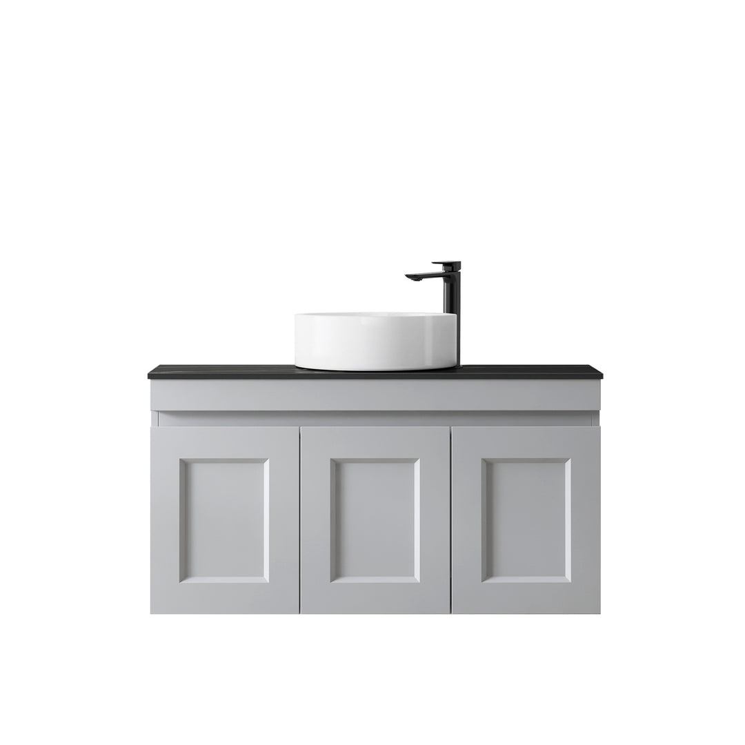 Satin Light Grey Hampton Mark II900 Wall Hung Empire Light Grey Top 2 O'clock Taphole HPM900GST-EB-2TH