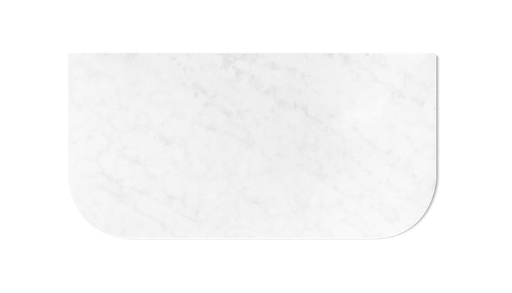 Bondi 900x460x20mm Solid Surface Carrara Top - No Hole STBO94CA-NH