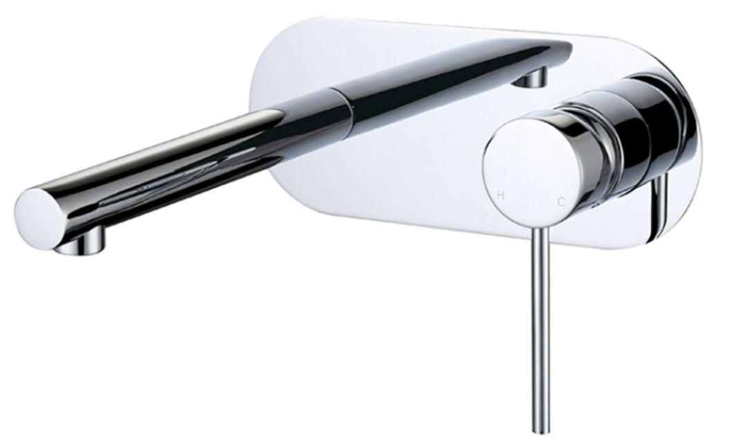 Roul Wall Basin Mixer Chrome R12WBM