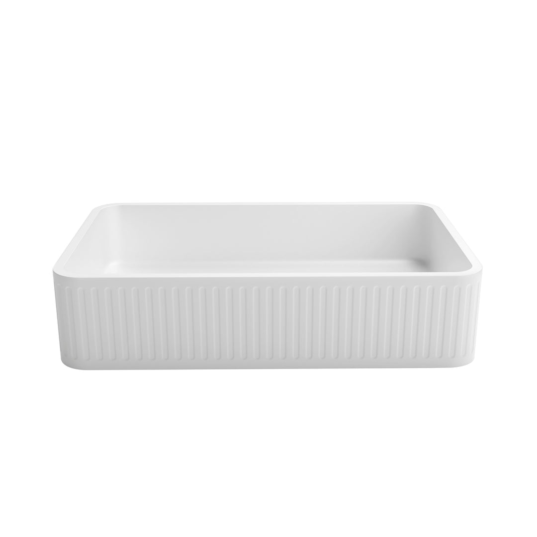 HUDSON Square Concrete White Basin 520x320x120mm OT5232CONW